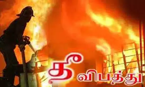 குமாரபாளையத்தில் மில் தொழிலாளி வீட்டில் தீ விபத்து