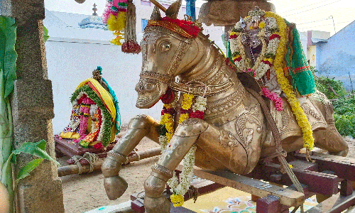 முருகப்பெருமான் குதிரை வாகனத்தில் புறப்பட்டு அசுரனை வதம் செய்தார்