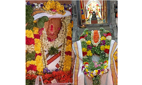 கரி வரதராஜ பெருமாளுக்கு ஆண்டாள் மாலை அணிவித்து சிறப்பு பூஜை