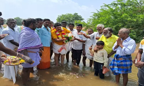 அரசூர் மலட்டாறில்  மழைவேண்டி வருணபூஜை