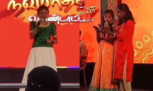 நவராத்திரி கொண்டாட்டத்தில் அசத்திய பாடகர்கள்