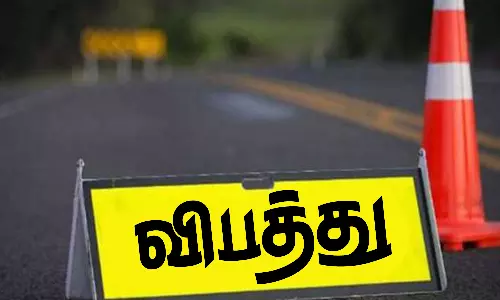 சாலை விபத்தில் தொழிலாளி தலை நசுங்கி பலி