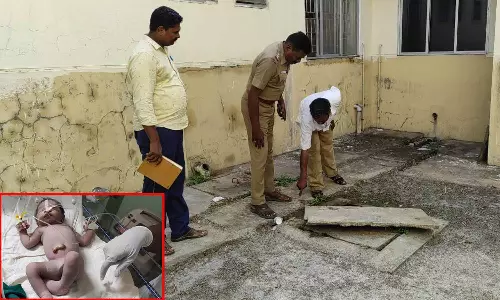 அரசு ஆஸ்பத்திரி கழிவுநீர் தொட்டி மீது குழந்தை வீச்சு: கல்நெஞ்சம் கொண்ட தாய் யார்? என விசாரணை