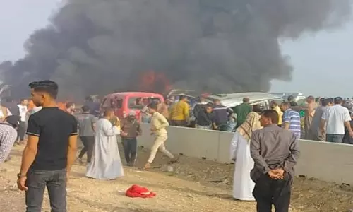 எகிப்தில் கார்கள் அடுத்தடுத்து மோதி பயங்கர விபத்து: 35 பேர் பரிதாப பலி