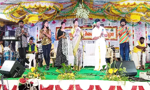 விஜயதசமி இலக்கிய விழாவில் நாட்டுப்புற, தெம்மாங்கு இசை நிகழ்ச்சி