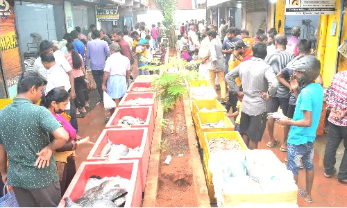 கோவை மார்க்கெட்டுகளில் இன்று இறைச்சி வாங்க குவிந்த பொதுமக்கள்