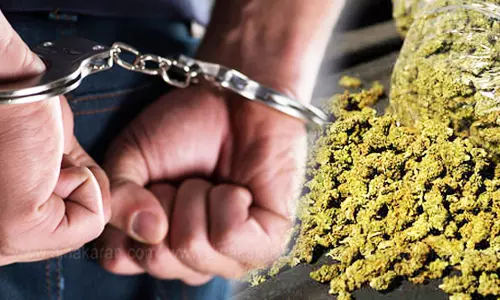 பைக்கில் கஞ்சா கடத்தியவர் கைது