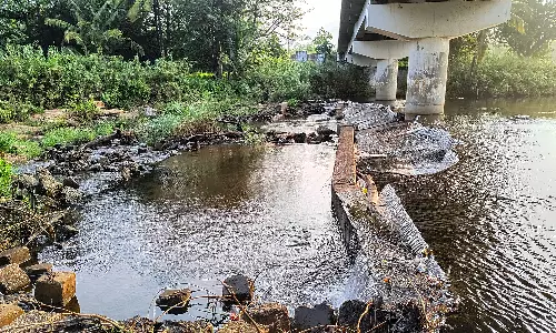 வருசநாடு அருகே பராமரிப்பு பணிகள் இல்லாததால் அபாய நிலையில் வைகையாற்று பாலம்