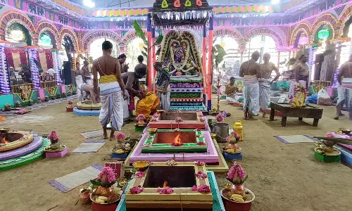 நாமக்கல் பிரசித்தி பெற்ற ஆஞ்சநேயர் கோவிலில் நாளை மகா கும்பாபிஷேக விழா