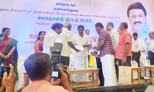 உணவு பொருள் வியாபாரிகள் சங்கத்தினர் அமைச்சர் மூர்த்தியிடம் கோரிக்கை