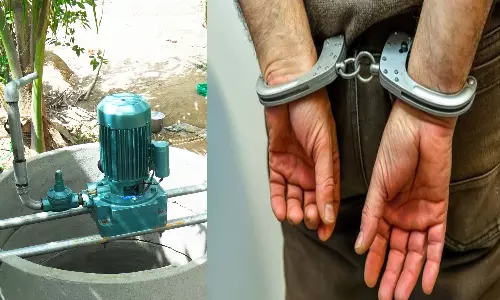 கிணற்றில் மோட்டார் திருடிய 3 பேர் கைது