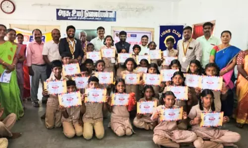 திருச்சிராப்பள்ளி ராயல் லயன்ஸ் சங்கம் சார்பில் உலக அமைதிக்கான ஓவியப்போட்டி