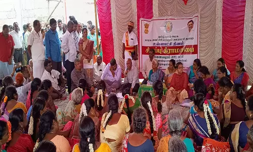 பனையபுரத்தில் கிராம சபை கூட்டம்: அனைத்து வீடுகளுக்கும் குடிநீர் இணைப்பு- கலெக்டர் பழனி உறுதி