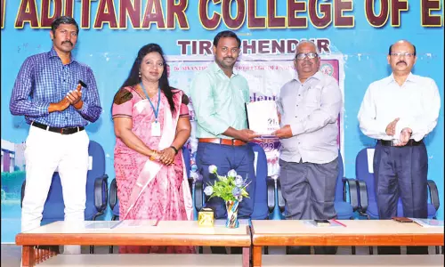 திருச்செந்தூர் டாக்டர் சிவந்தி ஆதித்தனார் பொறியியல் கல்லூரியில் பள்ளி, பாலிடெக்னிக் மாணவர்களுக்கு அறிவியல் கண்டுபிடிப்பு போட்டி