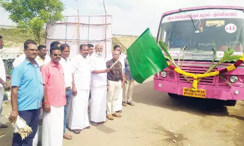 தளவாபாளையம், மருங்கை பகுதியில் புதிய பஸ் சேவை