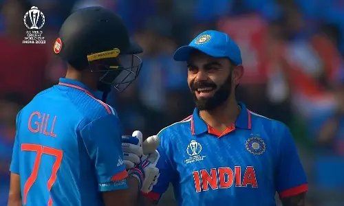 உலக கோப்பை 2023 - விராட் கோலி, சுப்மன் கில் அரை சதம் அடித்து அசத்தல்