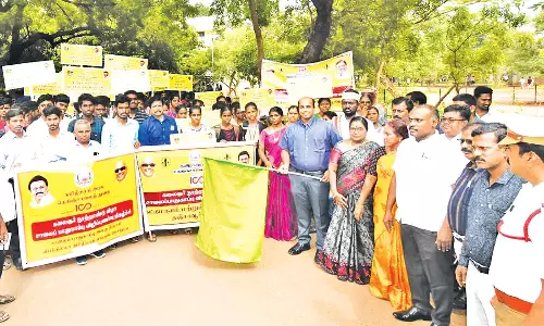 தஞ்சையில், சாலை பாதுகாப்பு விழிப்புணர்வு பேரணி