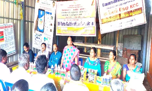 விவசாயிகளுக்கு சிறு தானியங்கள் சாகுபடி குறித்து பயிற்சி முகாம்