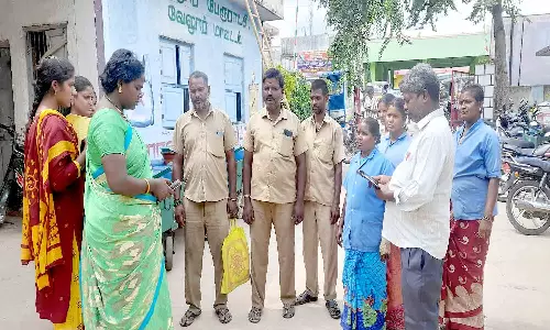 ஒடுகத்தூர் பேரூராட்சியில் தூய்மைப் பணியாளர்களின் விவரங்கள் கணக்கெடுப்பு