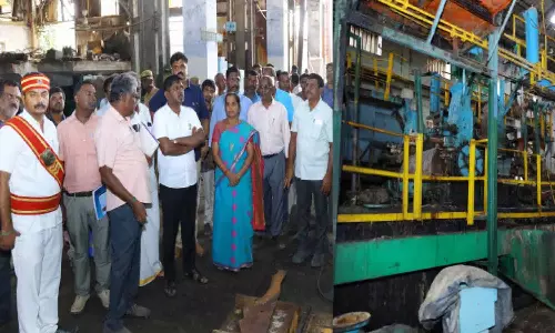 உடுமலை அமராவதி கூட்டுறவு சர்க்கரை ஆலையில்  கலெக்டர் ஆய்வு