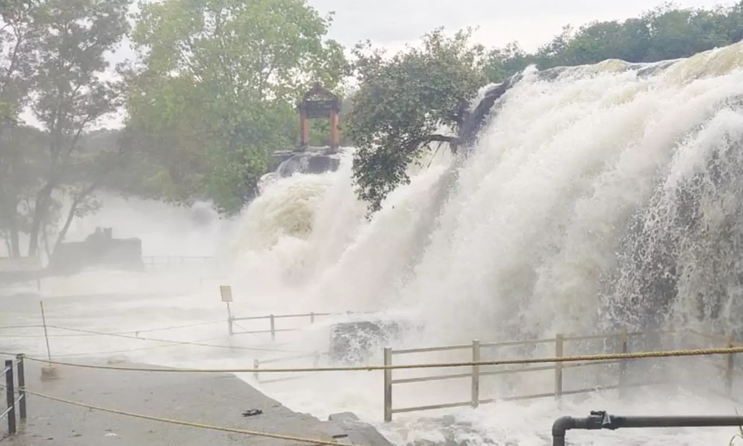 குமரி மாவட்டத்தில் மழை நீடிப்பு: திற்பரப்பு அருவியில் குளிக்க மீண்டும் தடை குமரி மாவட்டத்தில் மழை நீடிப்பு: திற்பரப்பு அருவியில் குளிக்க மீண்டும் தடை