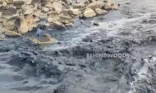 தென்பெண்ணை ஆற்றில் கழிவுகள் கலந்த தண்ணீர்