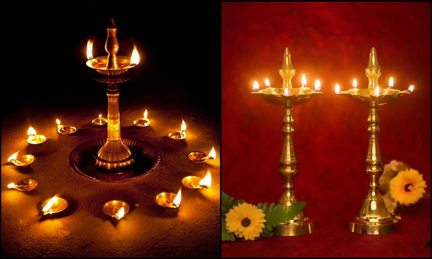 ஐந்து தெய்வ வடிவமாகிய விளக்கின் அமைப்பு