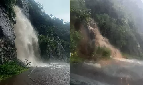 இடைவிடாது கொட்டும் மழையால் போடிமெட்டு மலைச்சாலையில் காட்டாற்று வெள்ளம் - போக்குவரத்து பாதிப்பு