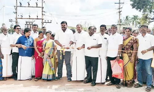 வன்னிக்கோனேந்தலில் ரூ.7 லட்சம் மதிப்பீட்டில் புதிய சாலை - ராஜா எம்.எல்.ஏ. திறந்து வைத்தார்