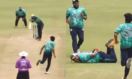 அது எப்படி திமிங்கலம்... முதுகால் கேட்ச் பிடித்த கீப்பர்.. வைரலாகும் வீடியோ