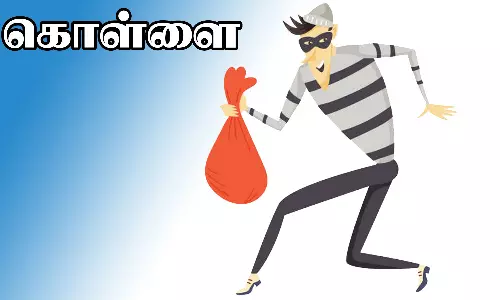 சிகிச்சைக்காக ஆஸ்பத்திரிக்கு சென்றவர் வீட்டில் 13 பவுன் நகைகள் கொள்ளை