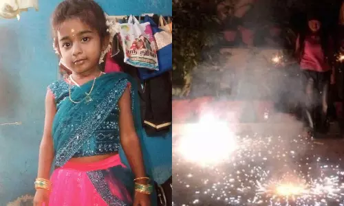 பட்டாசு வெடித்து 4 வயது சிறுமி பலி: குடும்பத்துடன் கொண்டாடிய போது விபரீதம்