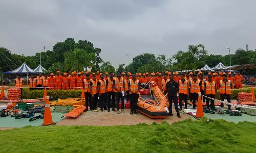 பேரிடர் மீட்பு குழுவினர் 120 பேர் திருச்சி வருகை