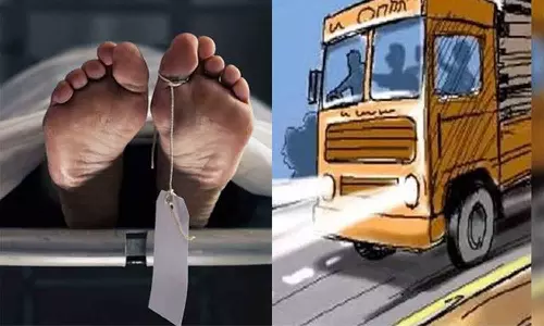 உடுமலை அருகே  லாரி மோதி தொழிலாளி பலி