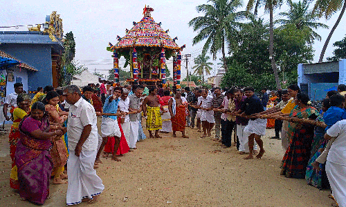 முருங்கத்தொழுவு ஸ்ரீ மகா மாரியம்மன் கோவில் தேரோட்டம்