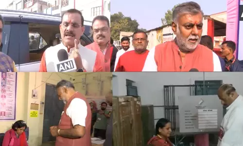 ம.பி.: சிவராஜ் சிங் சவுகான், கமல்நாத் உள்ளிட்ட தலைவர்கள் வாக்களித்தனர்