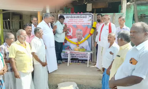 தொட்டியத்தில் - மறைந்த கம்யூனிஸ்ட் கட்சி தலைவர் சங்கரய்யாவிற்கு அஞ்சலி