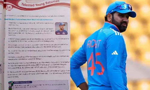 பாடப்புத்தகத்தில் இடம் பிடித்த ரோகித் சர்மா- வைரலாகும் புகைப்படம்