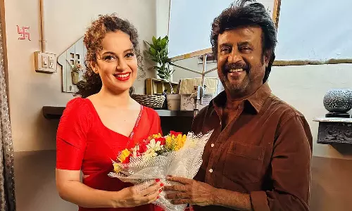ஷூட்டிங் ஸ்பாட்டில் கங்கனா.. திடீர் விசிட் அடித்த ரஜினிகாந்த்.. ஏன் தெரியுமா?