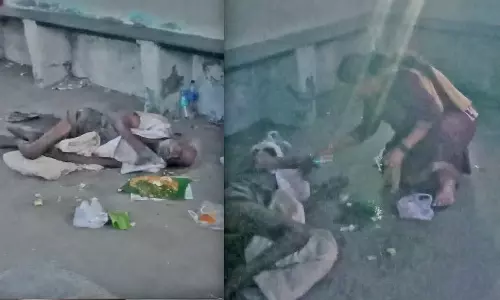 பெருமாநல்லூர் அருகே பஸ் நிறுத்தத்தில் ஆதரவற்ற நிலையில் தவிக்கும் முதியவர்