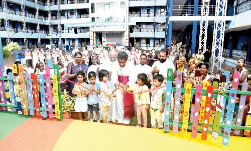 நாகர்கோவில் அல்போன்சா மெட்ரிக் பள்ளியில் மழலையர் பள்ளி புதிய கட்டிட திறப்பு விழா