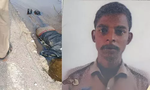 விரிவாக்க பணிக்கு தோண்டப்பட்ட சாலை பள்ளத்தில் விழுந்து- போலீஸ்காரர் பலி