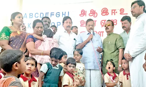 வாவத்துறையில் ரூ.10 லட்சம் செலவில் மீனவ மழலை குழந்தைகளின் அங்கன்வாடி கட்டிடம்