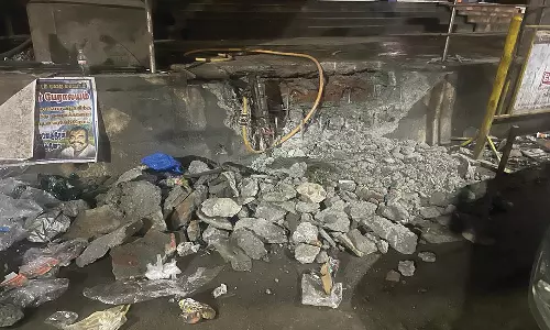 மார்த்தாண்டத்தில் நள்ளிரவில் நடைபாதையை உடைத்தவர்களுடன் பா.ஜனதாவினர் வாக்குவாதம்