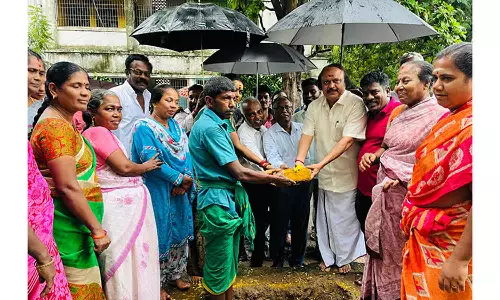 அப்துல்கலாம் குடியிருப்பில் பராமரிப்பு பணிகள்