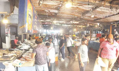 வேலூர் மார்க்கெட்டில் மீன் வரத்து குறைவு