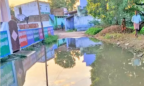 சாத்தான்குளம் அருகே ஒரு மாதத்திற்கும் மேலாகியும் வடியாத மழைநீர்