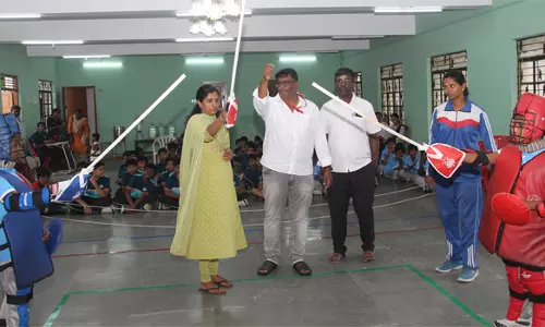 சேலத்தில் மாவட்ட அளவிலான கட்கா விளையாட்டு போட்டி