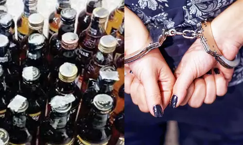மது பாட்டில்கள் விற்ற பெண் கைது