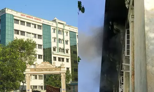 சென்னை ராஜீவ் காந்தி அரசு மருத்துவமனையில் பயங்கர தீ விபத்து